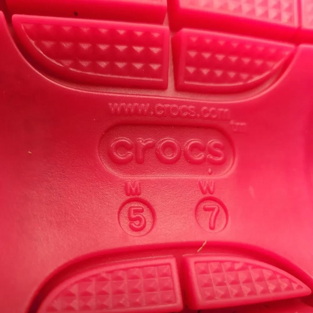 Crocs Mega Crush Slingback High Women's Size 7 Pink Platform Sandals